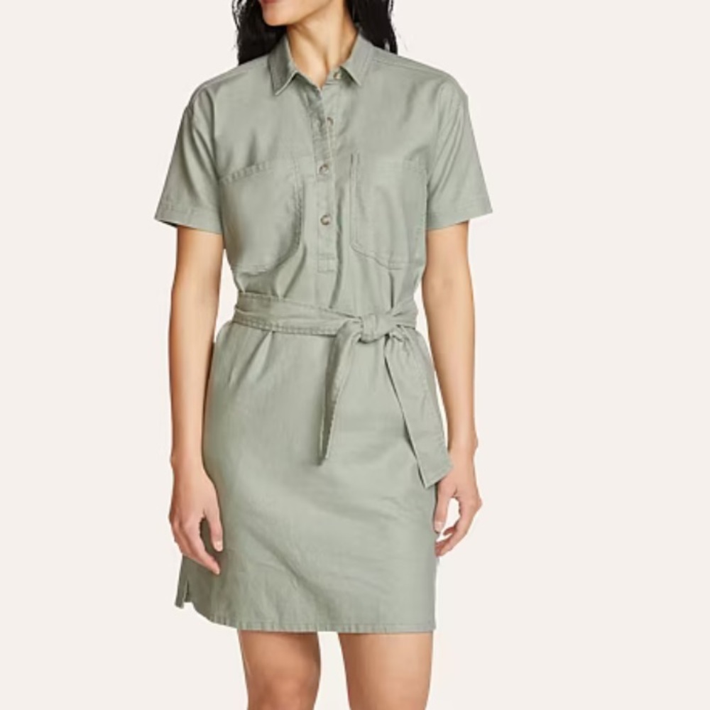 Sage Green Shirt Dress